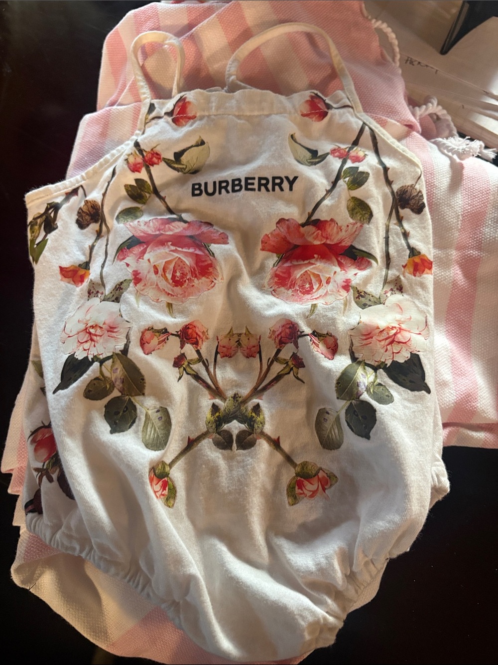 Burberry White Floral Print Girls' Camisole
